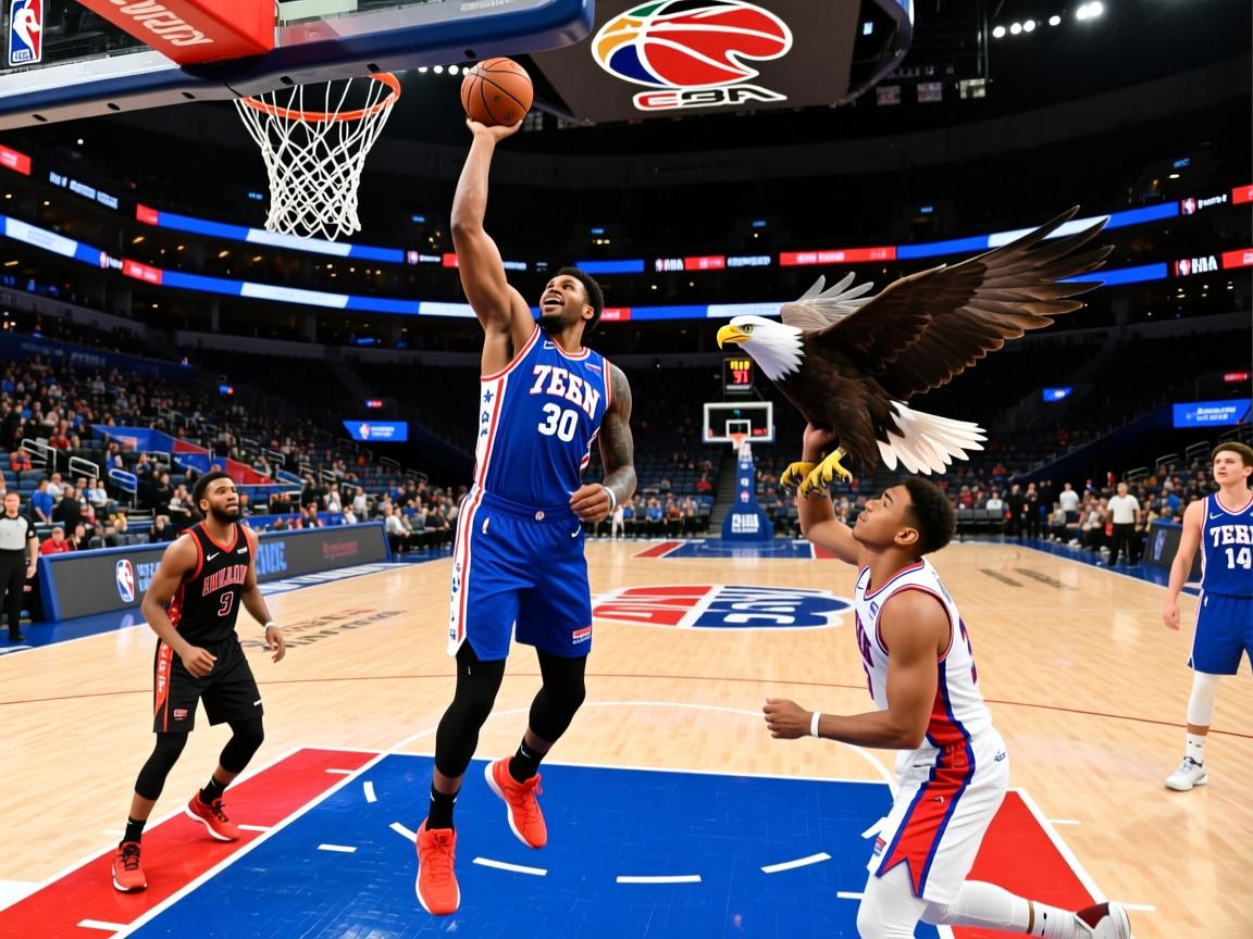 76人轻取老鹰，恩比德狂砍30分